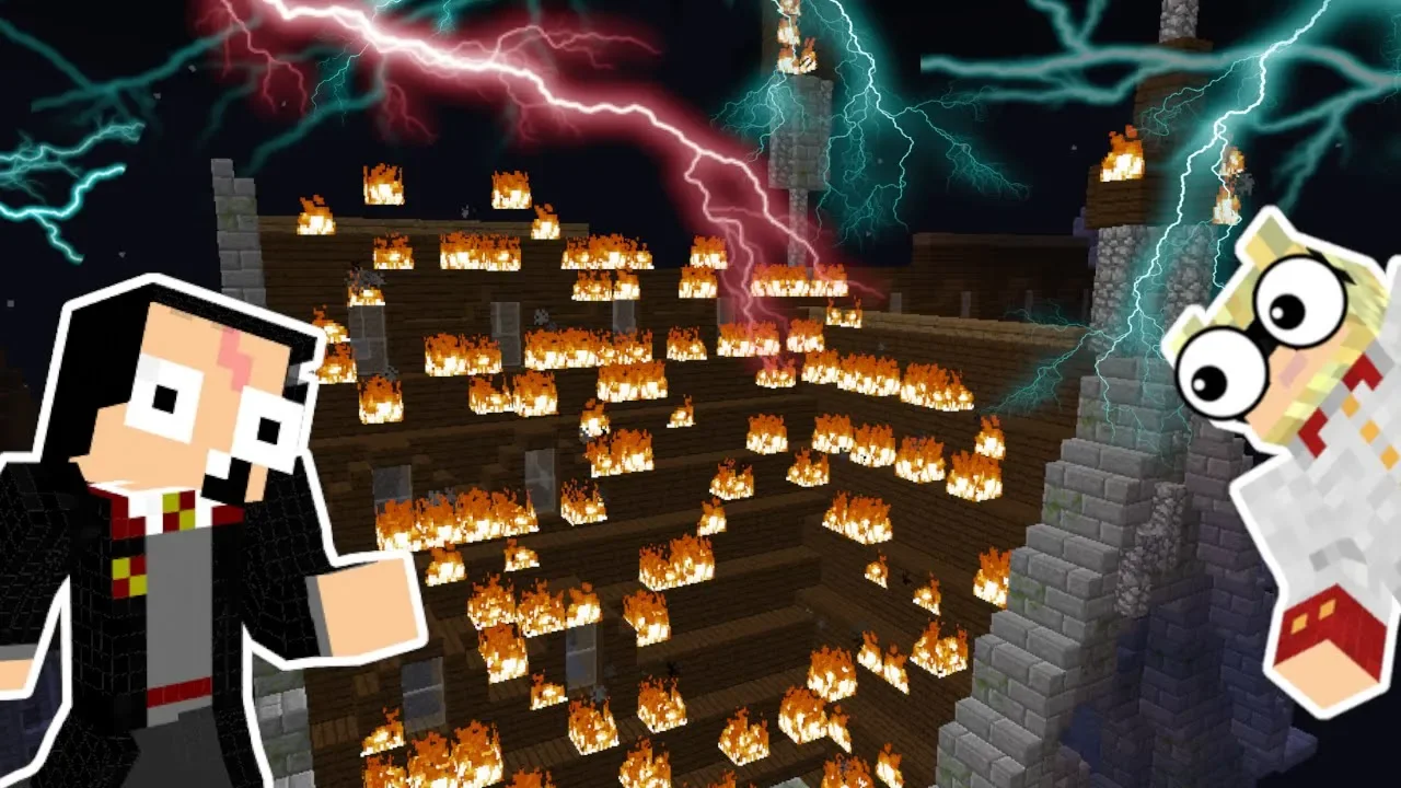 Dansk Minecraft - Harry Potter #6: SLOTTET BRÆNDER!!