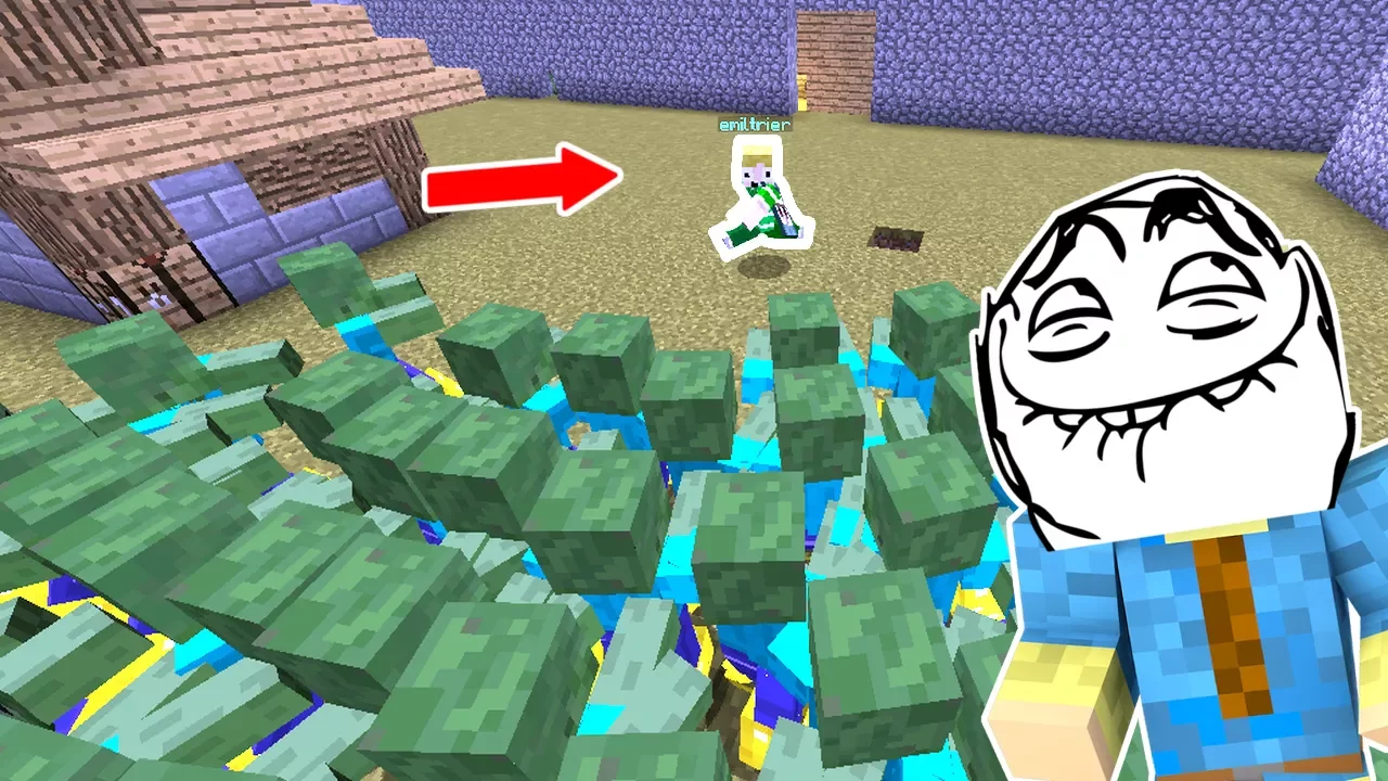 Dansk Minecraft - Trolling #20: 1000 MOBS TROLL!!