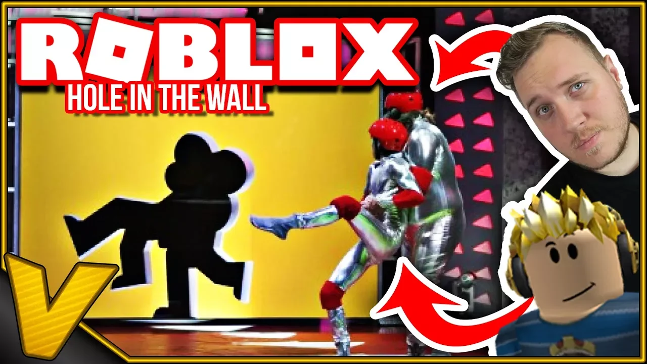 VI SKAL BEGGE IGENNEM HULLET! 😲 :: Hole in the Wall - Dansk Roblox