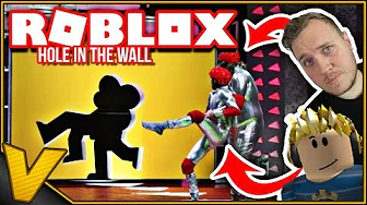 VI SKAL BEGGE IGENNEM HULLET! 😲 :: Hole in the Wall - Dansk Roblox