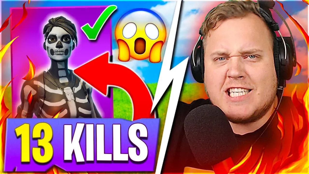 NYT SKIN - LAD OS FÅ ET WIN 💀 *13 KILL GAME* 😱 :: Dansk Fortnite