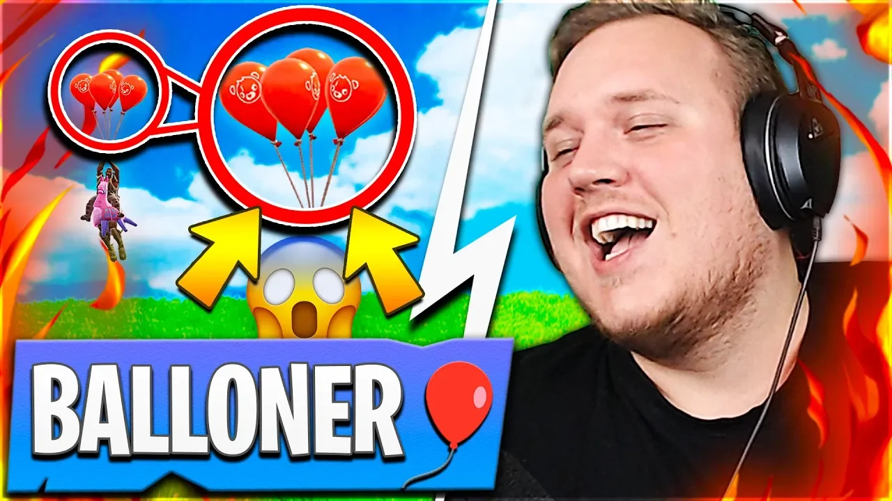 VINDER MED BALLONER *SJOVESTE WIN NOGENSINDE* :: Dansk Fortnite