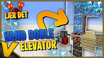 Dansk Minecraft - LÆR DET: 1x1 VAND BOBLE ELEVATOR - m. Redstone Signal Forlænger