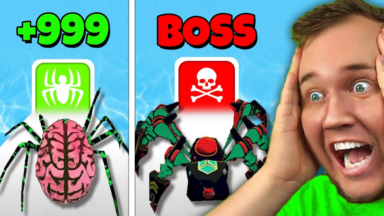 🧠 HJERNE Edderkop vs. 🤖 ROBOT Edderkop 🕷 Insect Evolution