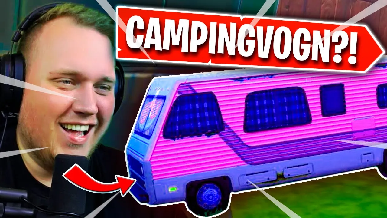 GEMMER SIG MED CAMPINGVOGNEN! 😂 *PROP HUNT* :: Fortnite Dansk