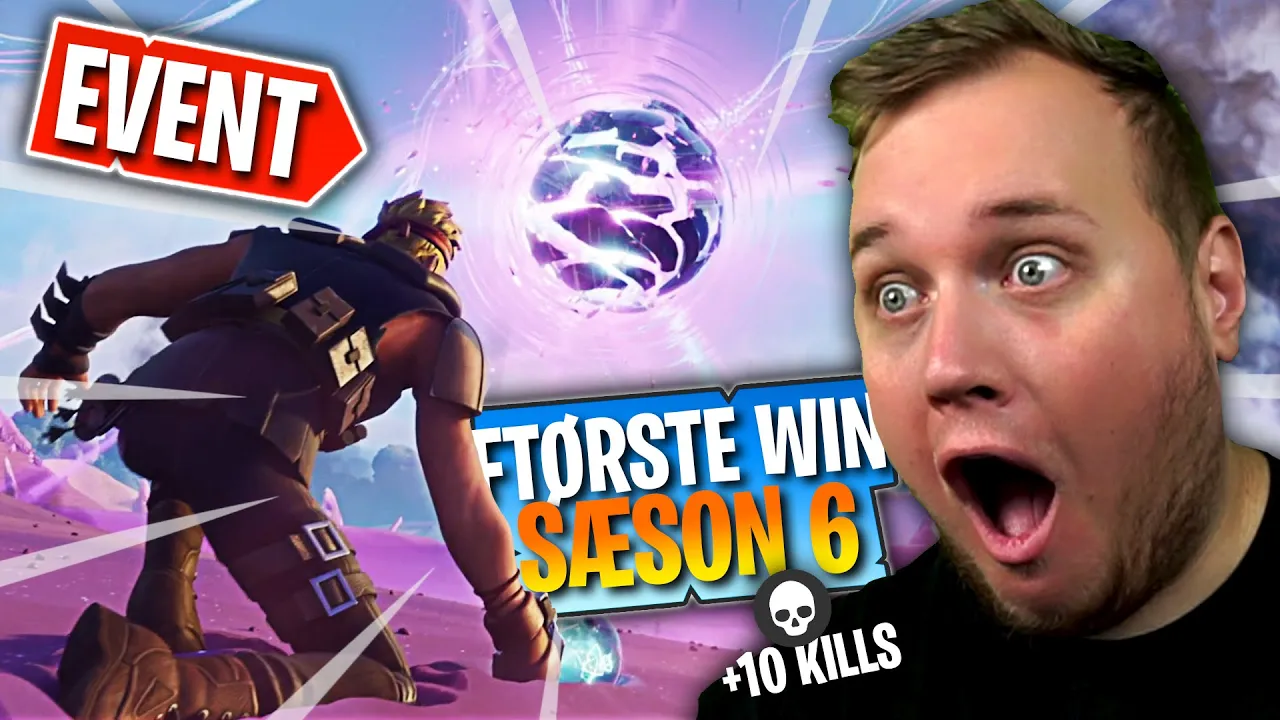 SÆSON 6 FØRSTE WIN m. +10 KILLS! *REAGERER PÅ EVENT* :: Fortnite dansk