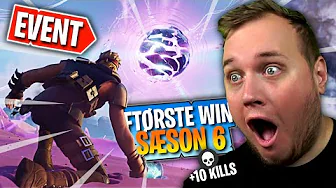 SÆSON 6 FØRSTE WIN m. +10 KILLS! *REAGERER PÅ EVENT* :: Fortnite dansk