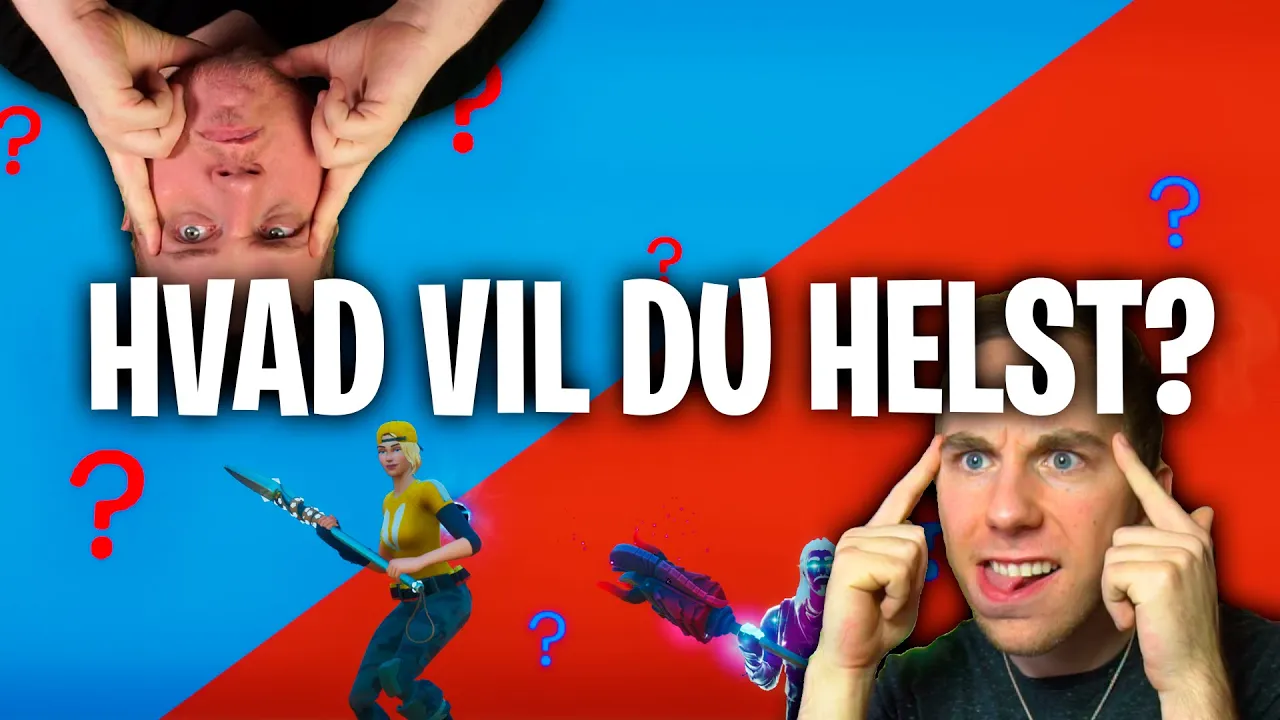 Ingen ARME OG BEN og ELSKET eller SUPERHELT og HADET?! *HVAD VIL DU HELST?* :: Fortnite Dansk