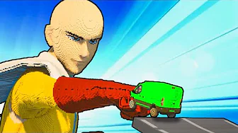 BILER vs. ONE PUNCH MAN :: Smadrer ALT med ÉT SLAG! 🤜💥