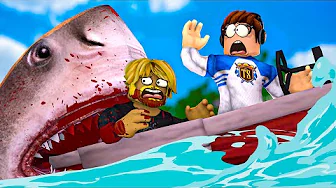 HAJEN ÅD vores båd OG MIG! :: Roblox SharkBite Dansk