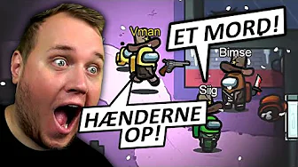 Jeg var SHERIF.. FANDT ET MORD! *SHERIF MOD* :: Among Us dansk