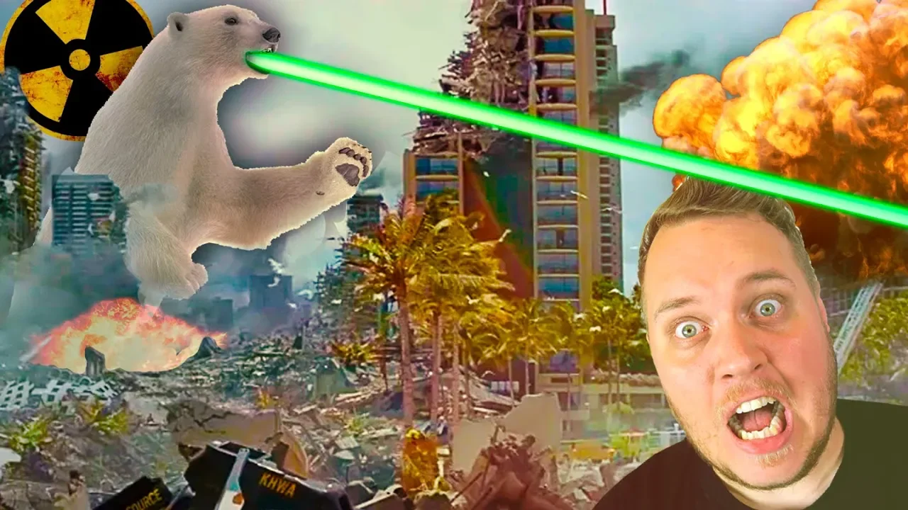 KÆMPE MUTERET BJØRN-SIMULATOR! ☢ *ØDELÆGGER BY* :: Dansk Giant Bear Rampage