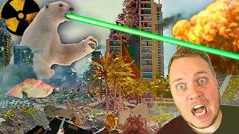 KÆMPE MUTERET BJØRN-SIMULATOR! ☢ *ØDELÆGGER BY* :: Dansk Giant Bear Rampage