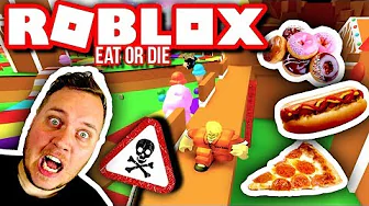 SPIS OG LØB FOR LIVET! 🍝🍕🍔 :: Roblox Eat or Die Dansk