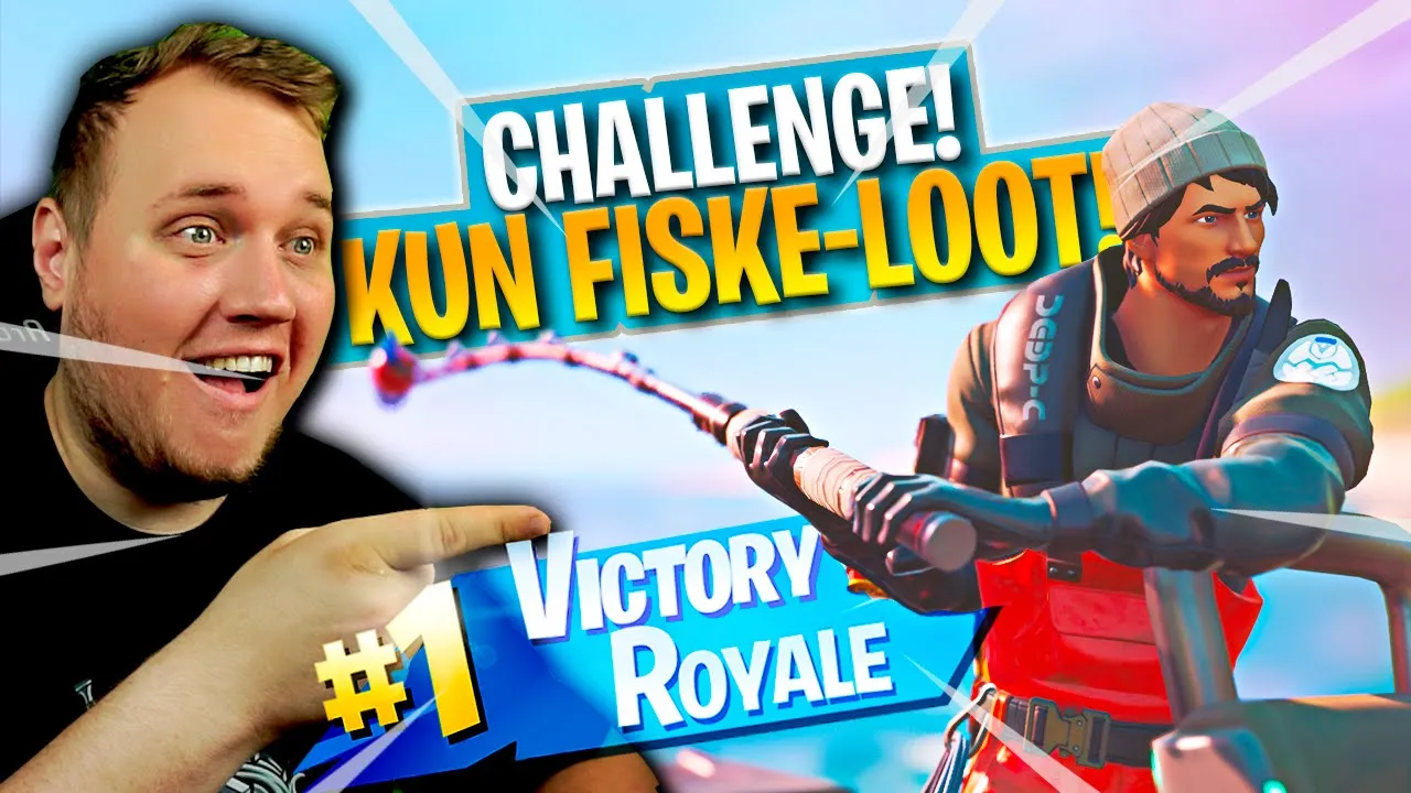 SÅDAN VINDER DU M. *KUN* FISKE-LOOT 🎣 *BEDSTE FISKE STED?!* :: Fortnite Dansk m. Vercinger