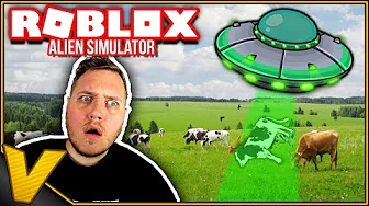 BORTFØR EN KO OG SPRÆNG EN BRO! 👽 :: Alien Simulator Roblox Dansk