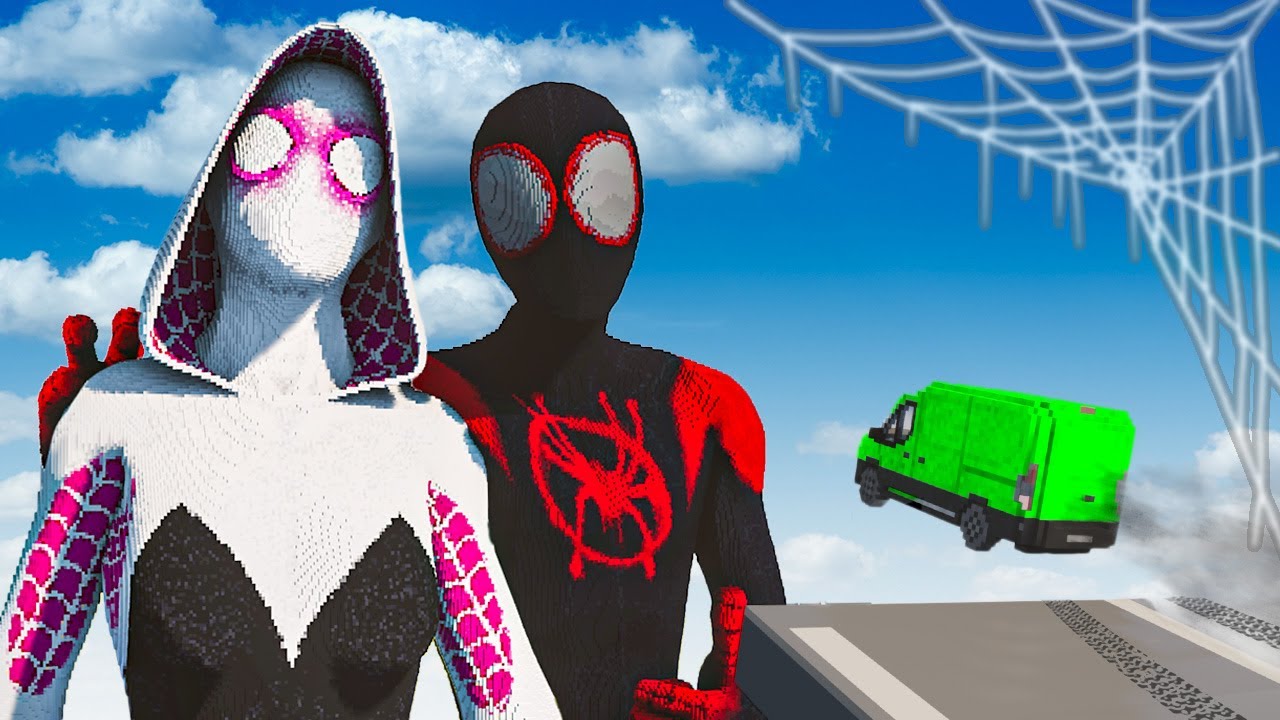 BILER vs. SPIDER GWEN og MILES MORALES :: 🕸 Ind i Spider Verset! 🕷