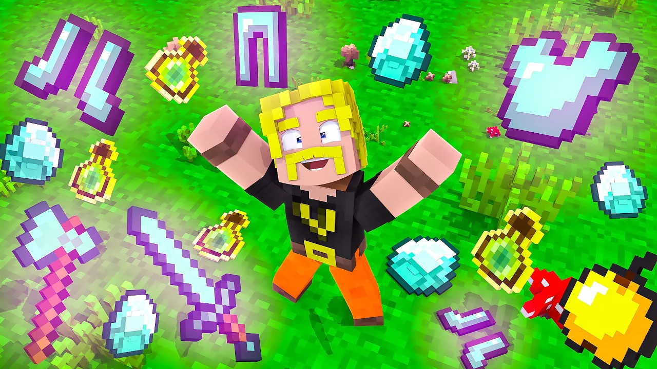 Minecraft, men når det REGNER er det OP ITEMS!!