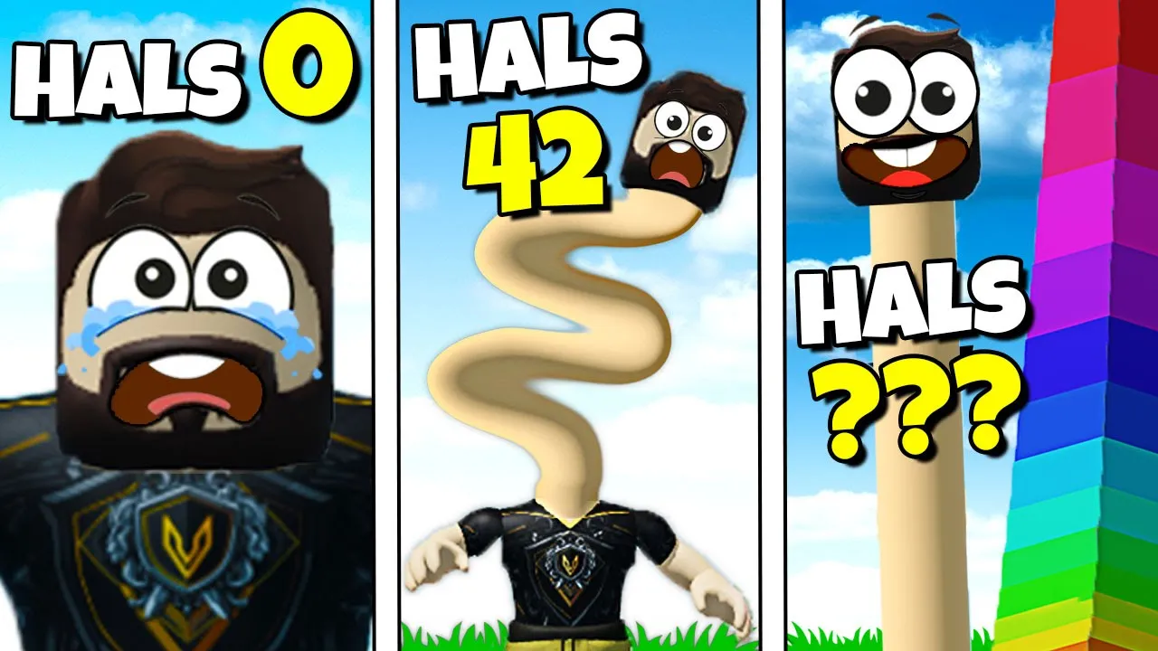 Roblox, MEN hvert SEKUND får jeg +1 LÆNGERE HALS!