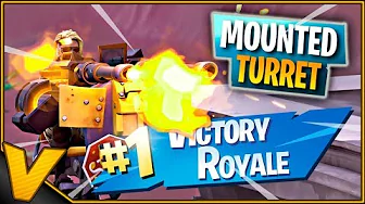 VINDER FØRSTE GAME M. MOUNTED TURRET! *FOOD FIGHT* :: Dansk Fortnite