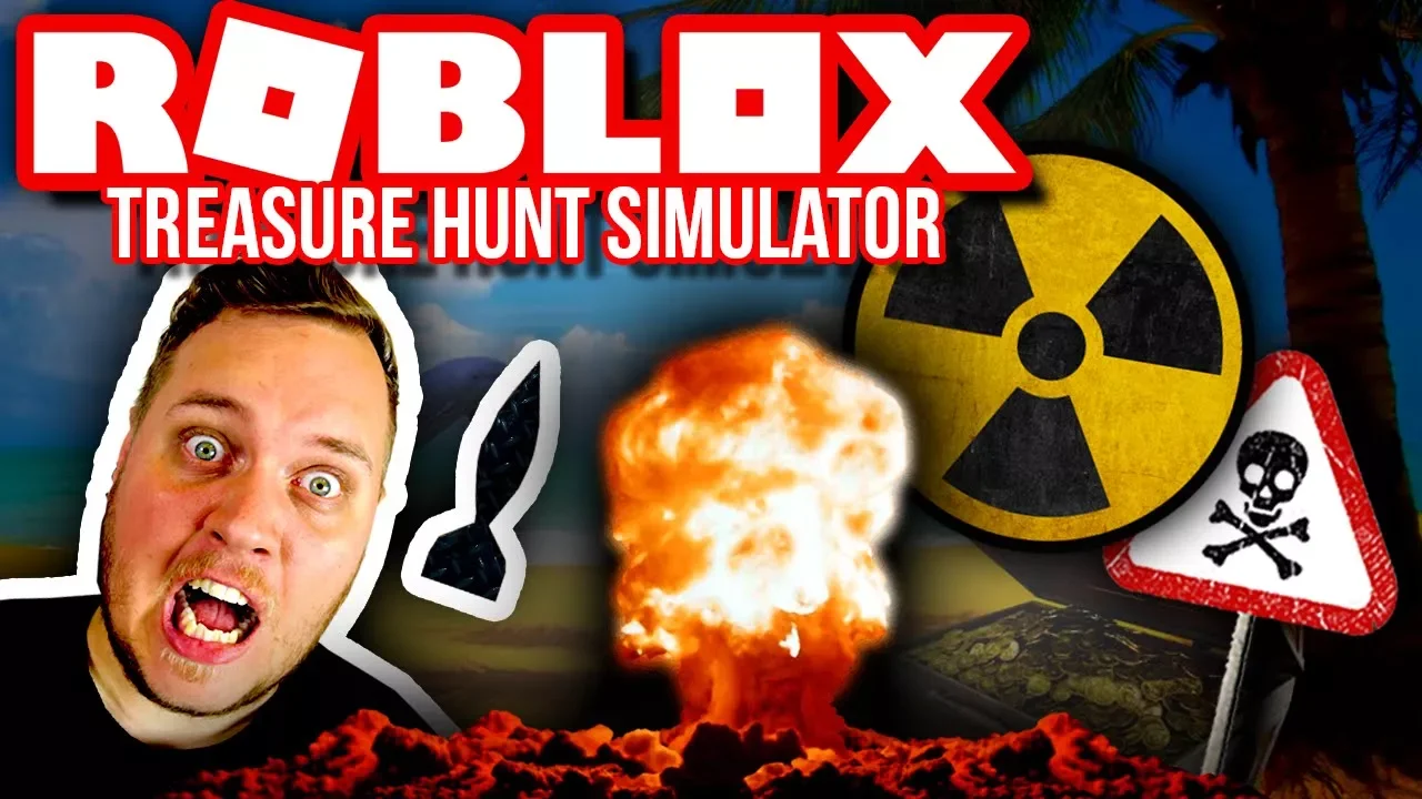 SMIDER ATOMBOMBER 1000 BLOKKE NEDE! ☢🔥 :: Treasure Hunt Simulator Ep. 8  - Dansk Roblox