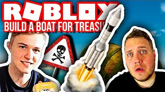 BÅD MED RAKET PÅ 🚀⛵ GÅR HELT GALT! :: Build a Boat for Treasure Dansk Roblox