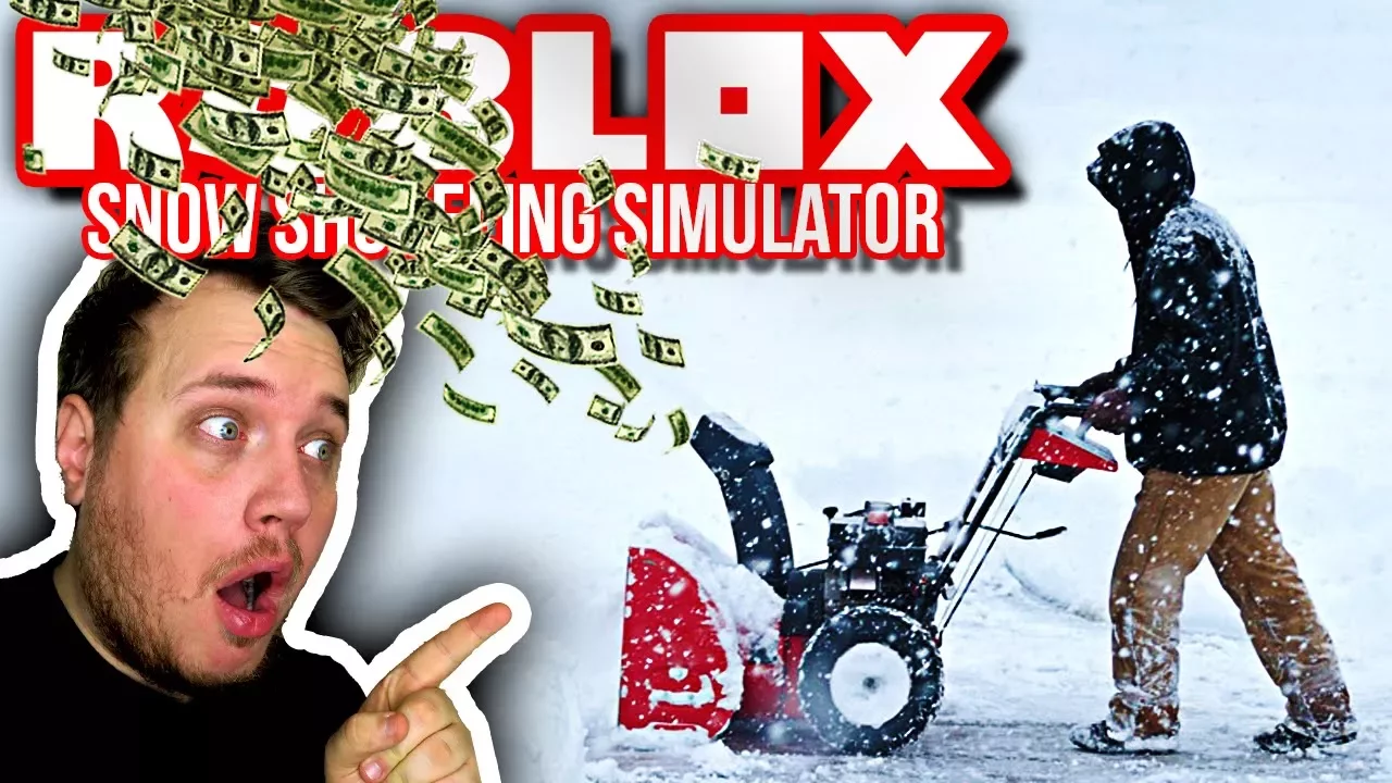 VI SKOVLER NÆRMEST PENGE! 🤑❄🤑 :: Snow Shoveling Simulator Ep. 1 - Dansk Roblox