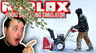 VI SKOVLER NÆRMEST PENGE! 🤑❄🤑 :: Snow Shoveling Simulator Ep. 1 - Dansk Roblox