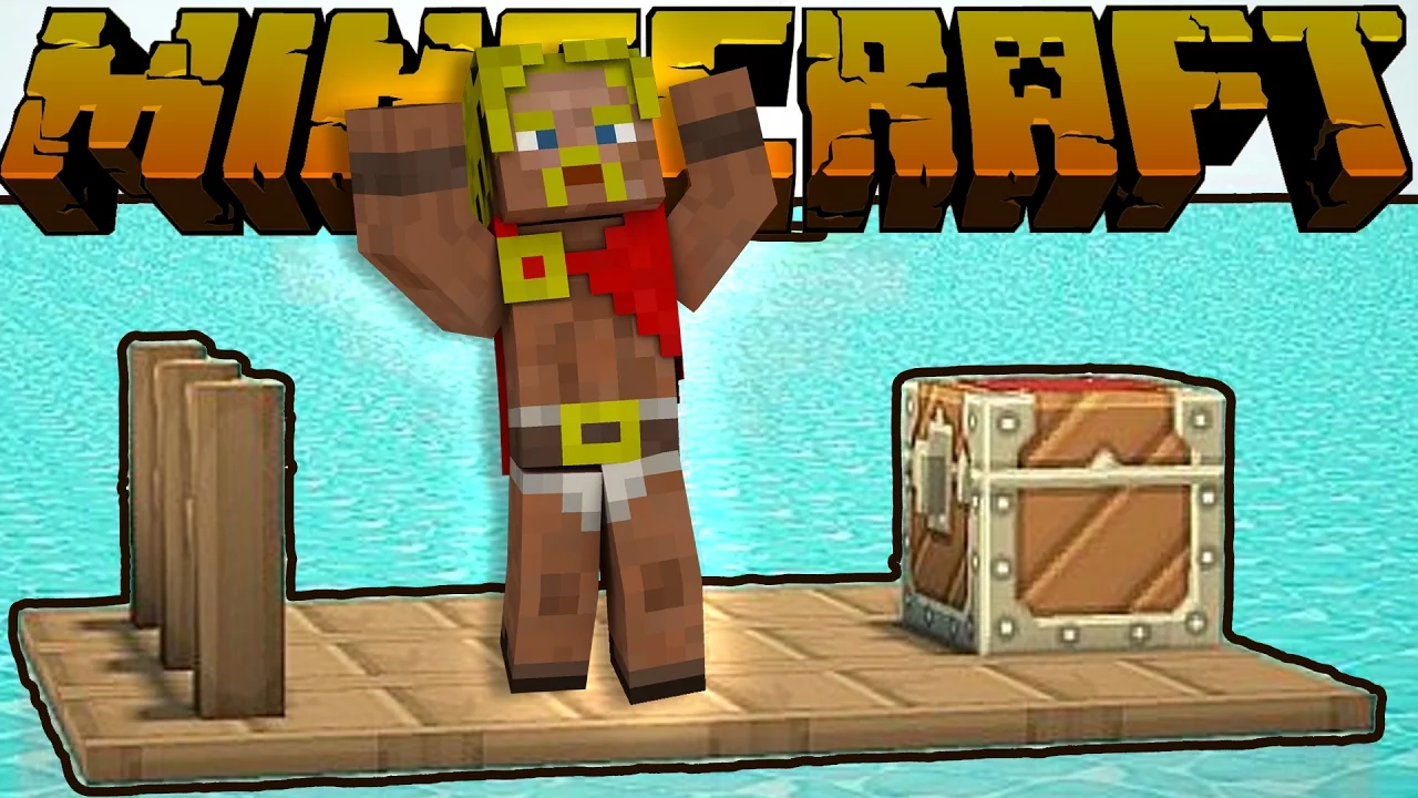 Dansk Minecraft :: FANGET PÅ EN TØMMERFLÅDE!