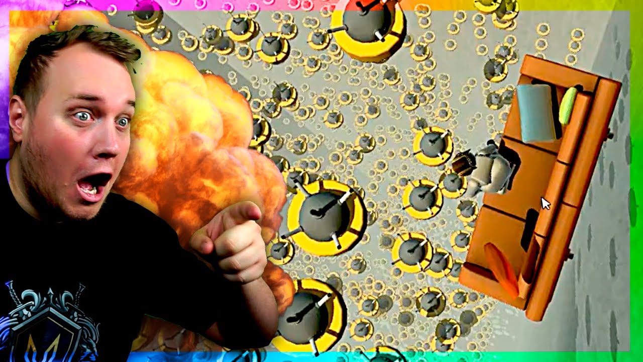 DROPPER udover MINER på SOFAEN!  *BEDSTE BANER* :: Turbo Dismount Dansk