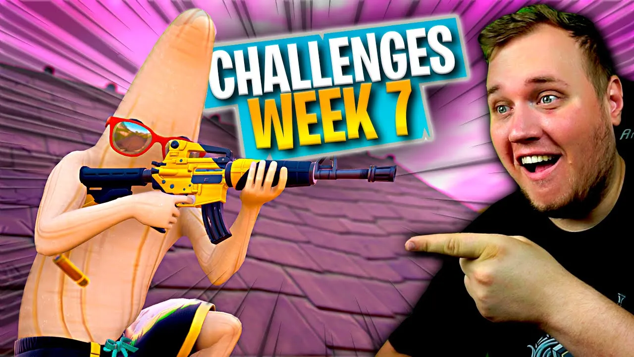 AF BANEN HER KOMMER SKRALDET BANANEN *SUMMER SKIN* og klarer challenges *WEEK 7* :: Fortnite Dansk