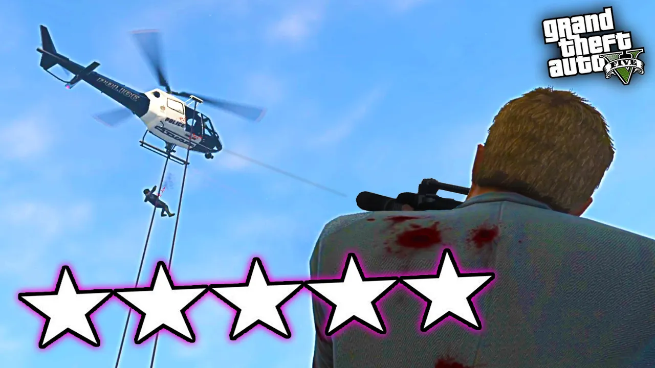 NÅR MAN FÅR 5 STJERNER i GTA 5 Online ⭐⭐⭐⭐⭐