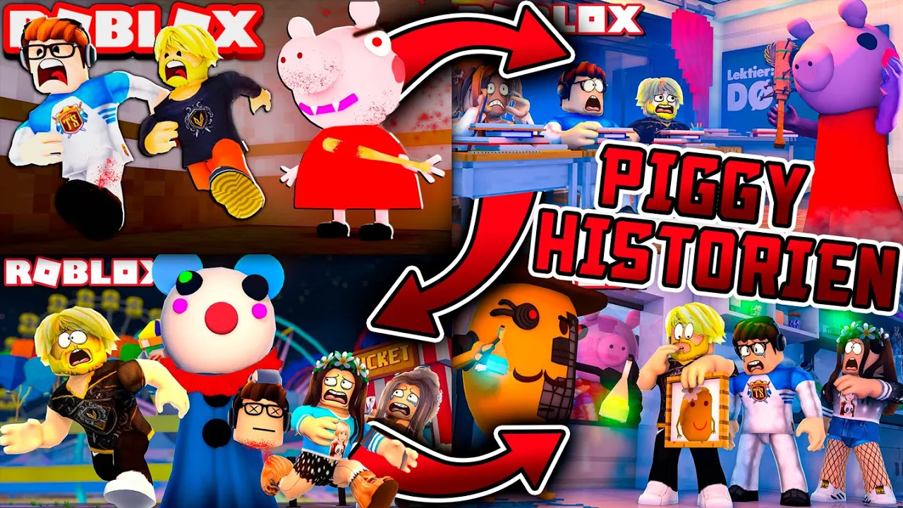 Hele historien i PIGGY *ALLE CINEMATICS - TRUE ENDING* :: Roblox Piggy Dansk