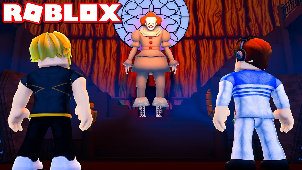 Vi går ind i PENNYWISEs HUS! 🤡 *ITs GYSER HUS* 😱 :: Roblox Movie Land Fright Night Dansk