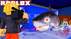 Tur på Akvariet, MEN SPØGELSES HAJ ER EFTER OS?! :: Roblox Aquarium Story Dansk