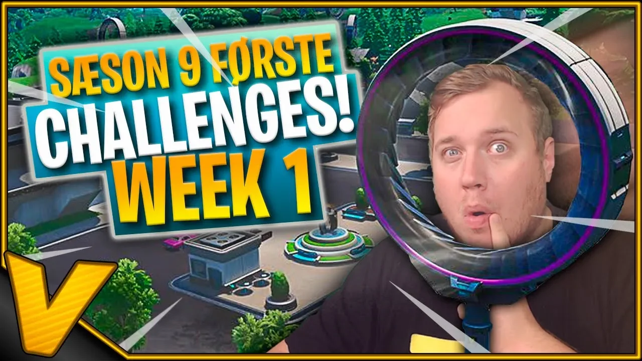 SÆSON 9 FØRSTE WEEKLY CHALLENGES *WEEK 1* :: Fortnite Dansk