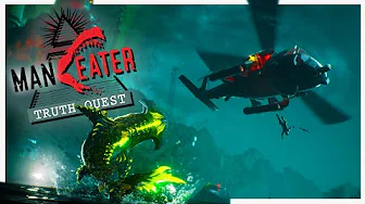 🦈 HAJ vs. HELIKOPTER 🚁 *HVEM VINDER?!* :: Maneater: Truth Quest #2