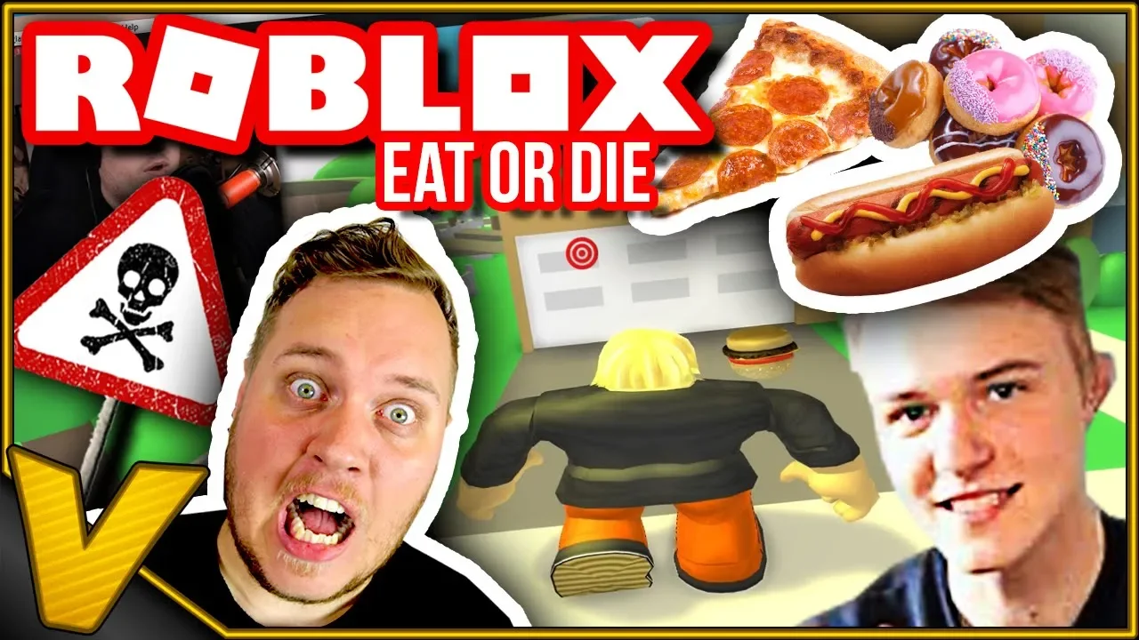 ÆDER MIG TYK OG TÆVER MIN GODE VEN! 🍝🍕🍔 :: Roblox Eat or Die Dansk