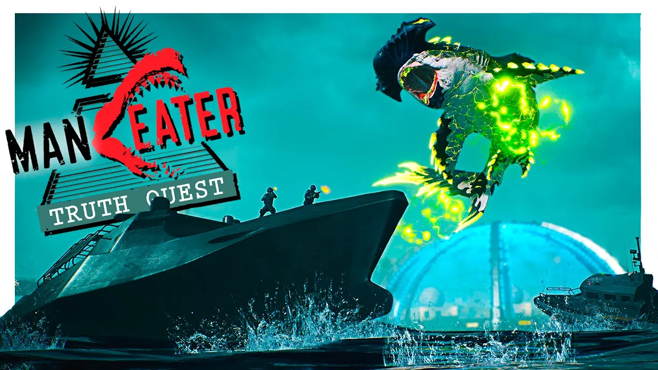 MEGA HAJ angriber KRIGSSKIB! *ÅD ALLE OVERLEVENDE* :: Maneater: Truth Quest #3