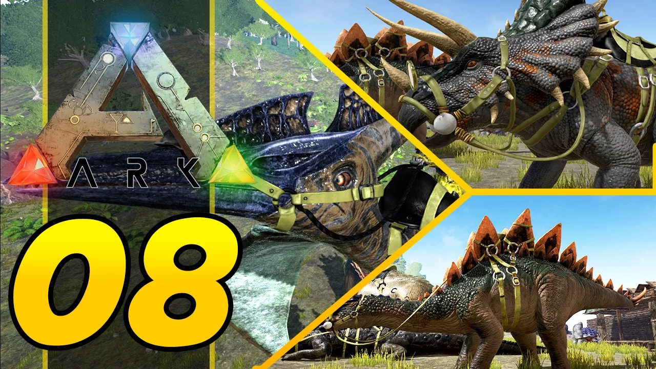 Dansk ARK Survival Evolved :: EP08 - 3 HIGH-LEVEL TÆMNING - ( Pteranodon, Stego, Trike )