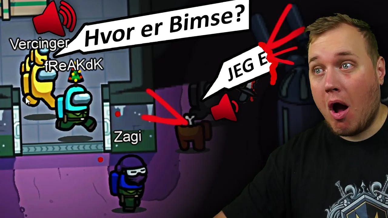 Vi HØRTE ham næsten DØ! :: Among Us m. Proximity Chat