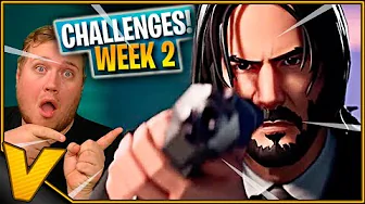 JOHN WICK KLARER CHALLENGES *WEEK 2 - MASSE WINS* :: Fortnite Dansk