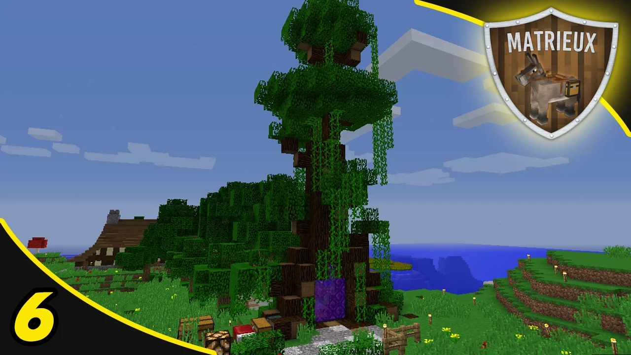 Dansk Minecraft :: Matrieux Nomaderne: EP6 - Træ-Nether Portal i Hobbiton