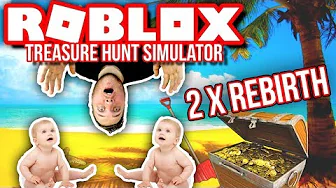 2 X REBIRTHS GIVER GODE PENGE! :: Treasure Hunt Simulator Ep. 7  - Dansk Roblox